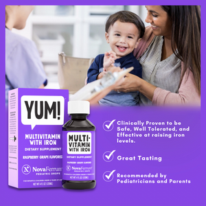 YUM Multivitamin with Iron Pediatric Drops for Newborn Kids — NovaFerrum