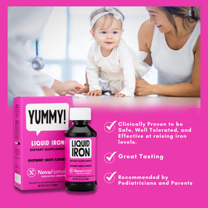 NovaFerrum YUMMY Pediatric Drop Liquid Iron Supplement Kids