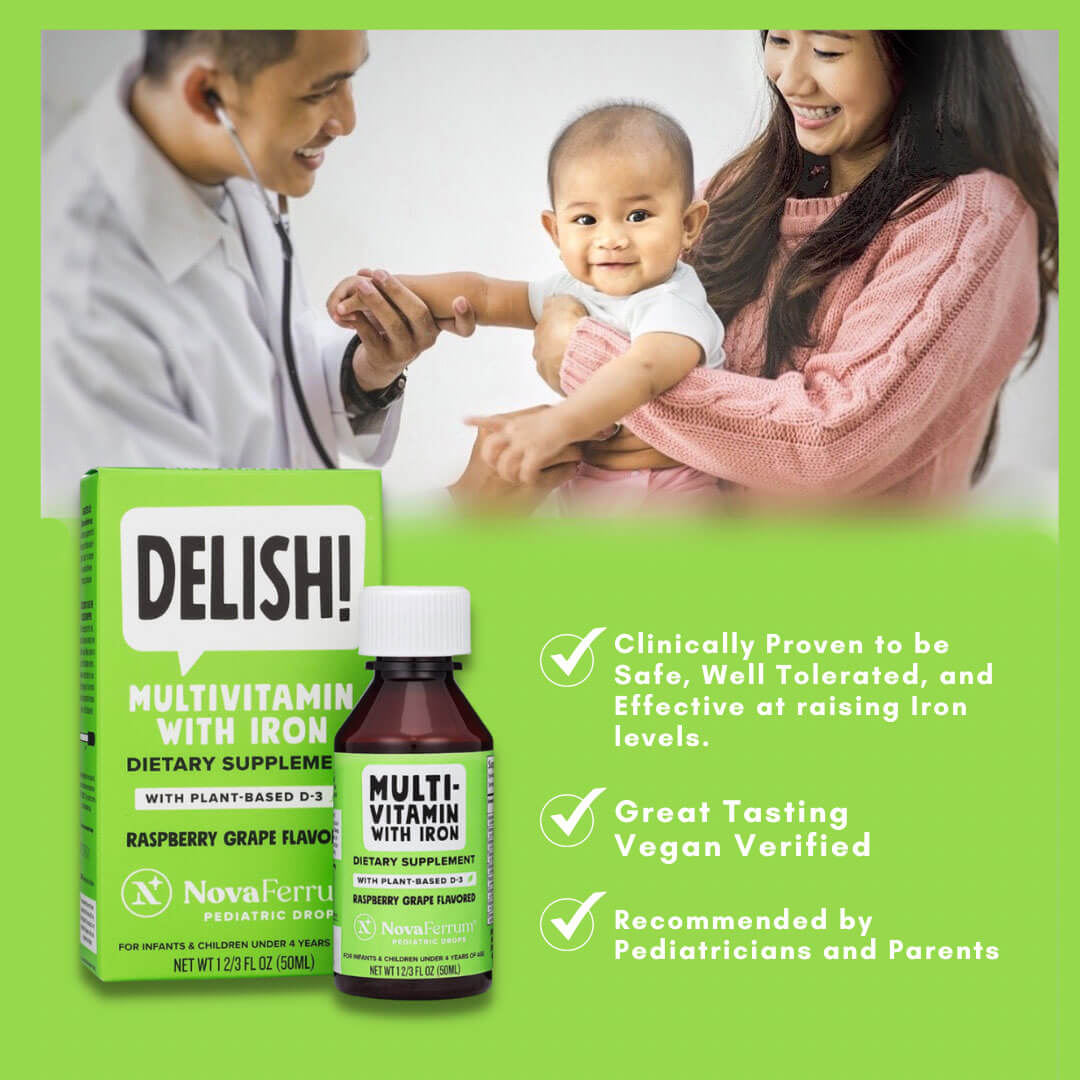 NovaFerrum Delish – Vegan Multivitamin with Iron for Infants